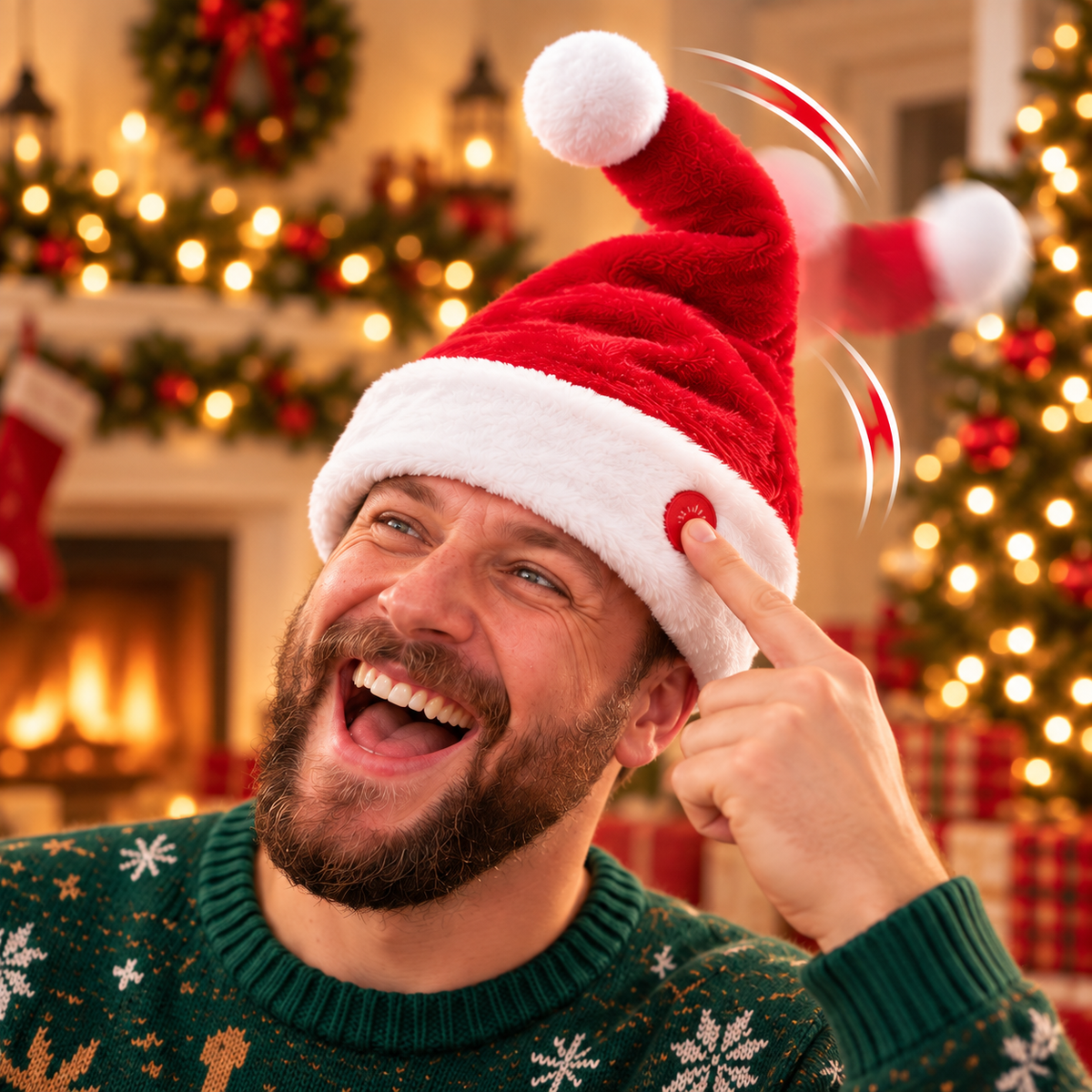 ๐
Animated Santa Party Hat โ One Button, Instant Christmas Chaos ๐