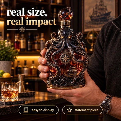 🐙Dark Abyss Kraken Decanter – Sculpted Collector Bottle for Home Bar & Gifting