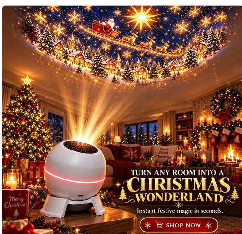 🎄Last Day 45% OFF🎅 Christmas Magic Projection Light – Bring Holiday Scenes to Life