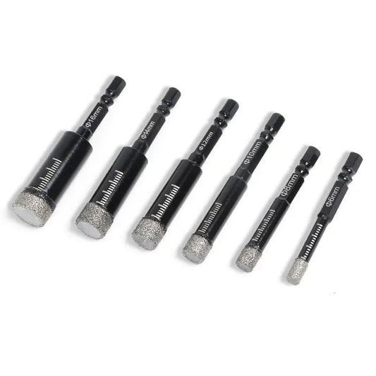 🔥49% OFF |Dry Diamond Drill Bit Set 🛠 Hex Shank Brazed Hole Saw for Tile, Glass & Granite