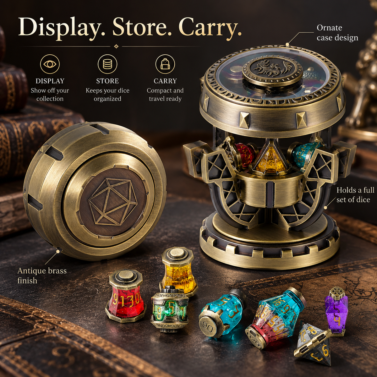 🎲2026 DND Dice Set Alchemist’s Metallic Elixir Metal Dice Set