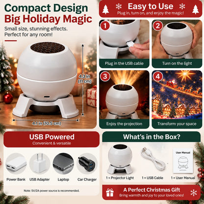 🎄🎅 Christmas Magic Projection Light – Bring Holiday Scenes to Life