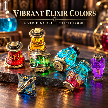 🎲2026 DND Dice Set Alchemist’s Metallic Elixir Metal Dice Set