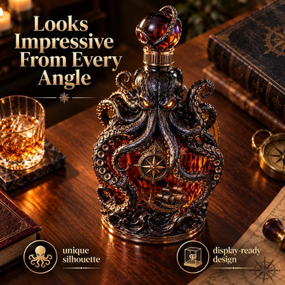 🐙Dark Abyss Kraken Decanter – Sculpted Collector Bottle for Home Bar & Gifting