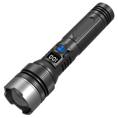🔦 High-Power Rechargeable Zoom Flashlight – 2000LM, Power Bank & Digital Battery Display