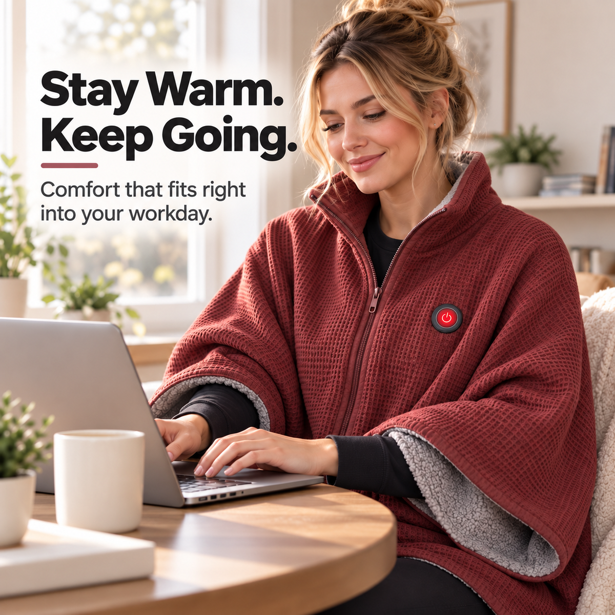 ⏰ LAST DAY 50% OFF 🔥 Wearable Heated Blanket – Cozy Hands-Free Warmth
