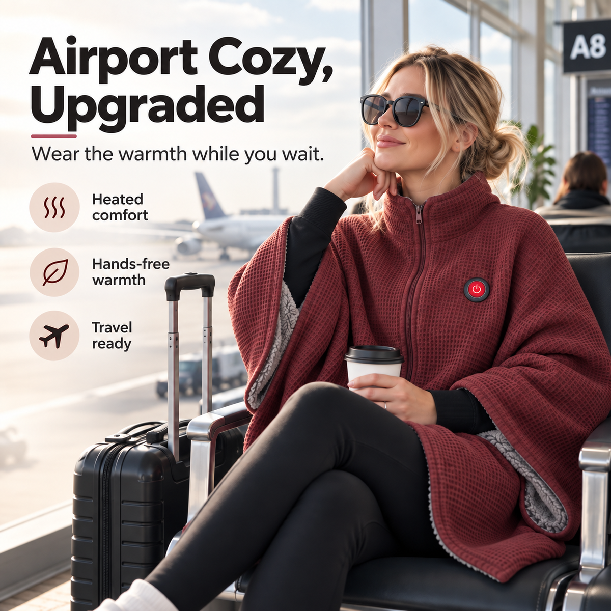 ⏰ LAST DAY 50% OFF 🔥 Wearable Heated Blanket – Cozy Hands-Free Warmth