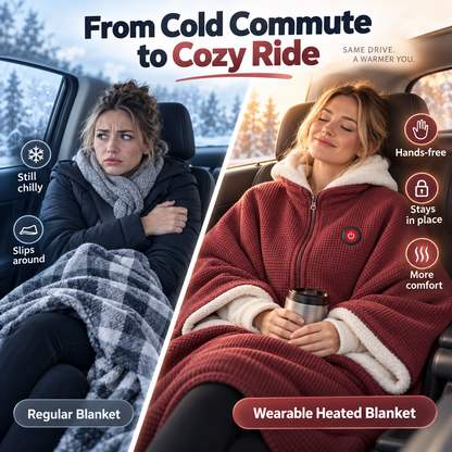 ⏰ LAST DAY 50% OFF 🔥 Wearable Heated Blanket – Cozy Hands-Free Warmth