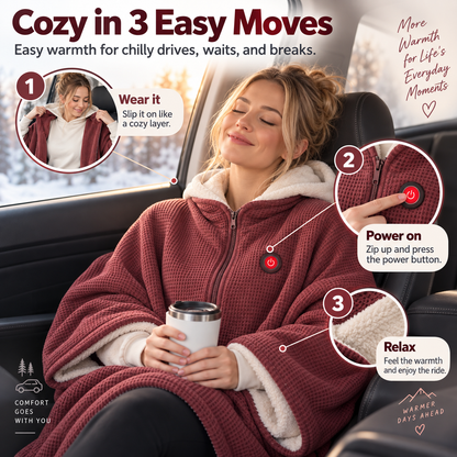 ⏰ LAST DAY 50% OFF 🔥 Wearable Heated Blanket – Cozy Hands-Free Warmth