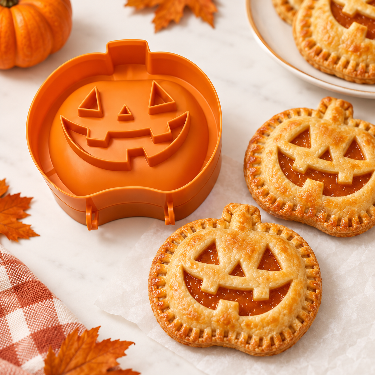 🎃 3-Pack Halloween Hand Pie Molds – Pumpkin, Ghost & Bat Press & Seal Pie Makers
