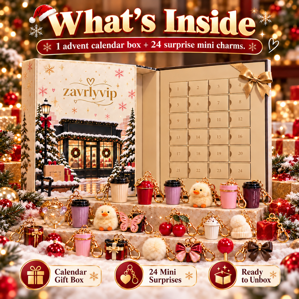 🎁 50% OFF Christmas Mystery Charm Advent Calendar – 24 Days of Surprises ✨