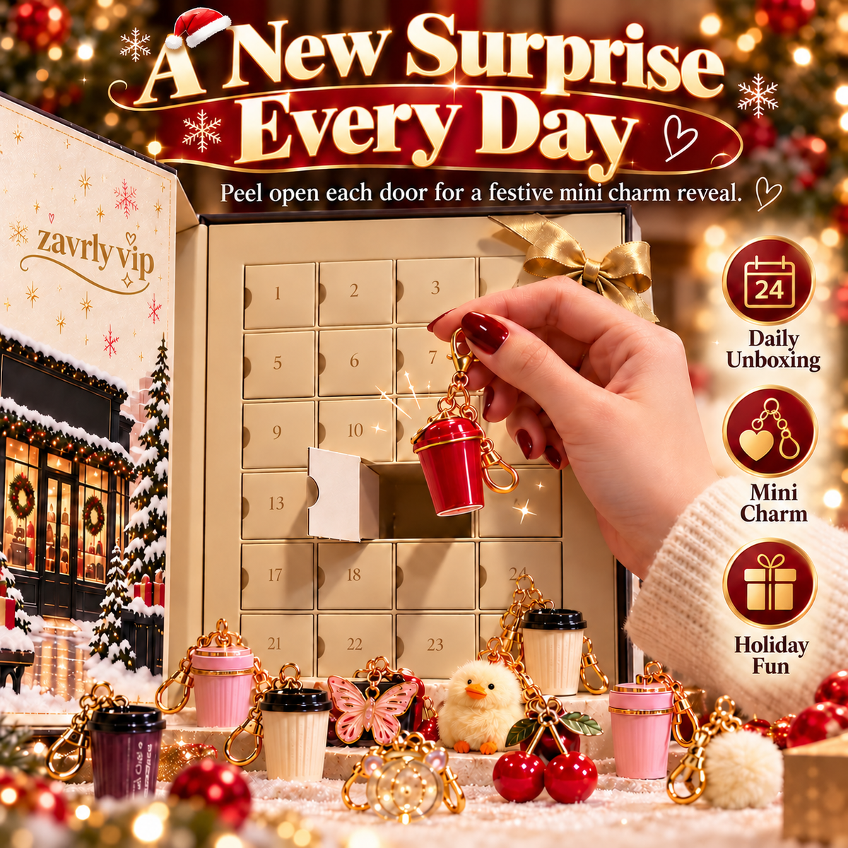 🎁 50% OFF Christmas Mystery Charm Advent Calendar – 24 Days of Surprises ✨