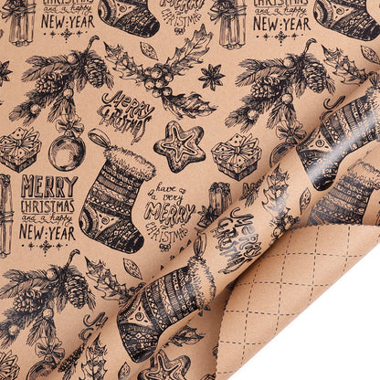 🎄 Vintage Christmas Wrapping Paper Roll – Festive Holiday Gift Wrap